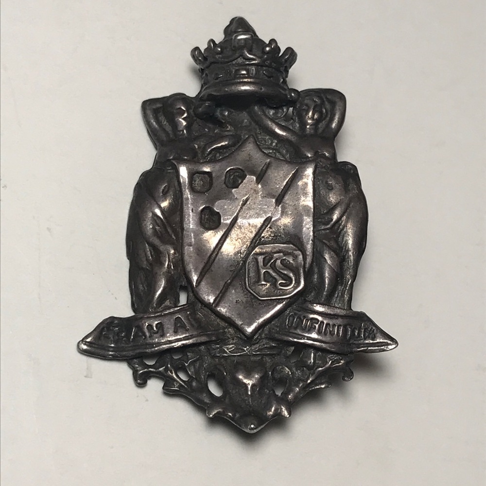 Vintage 1991 Sterling Silver Coat of Arms Brooch Birmingham University Kate Shae